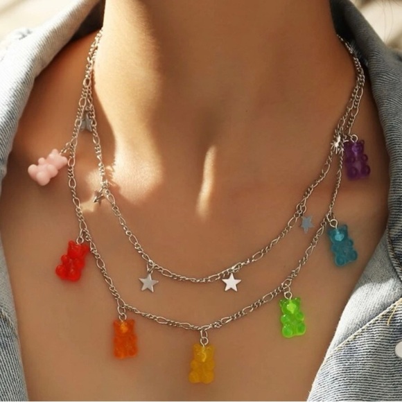 Gummy Bear Necklace, Layered, NIP